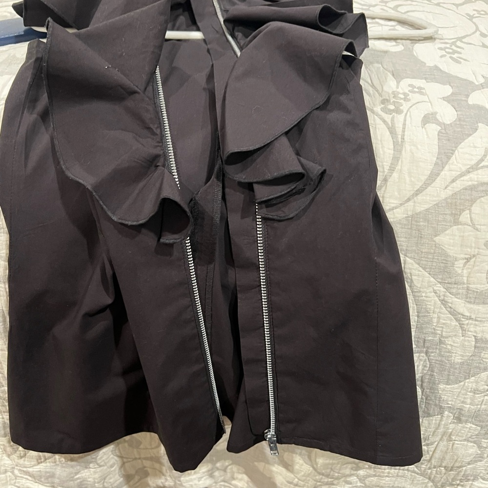 Chic Black Ruffle Halter Blouse - Picture 8 of 8